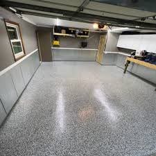 custom epoxy coating garage floor in