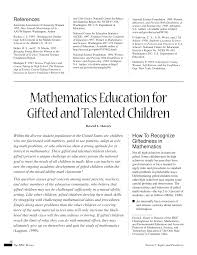 pdf mathematics education for gifted