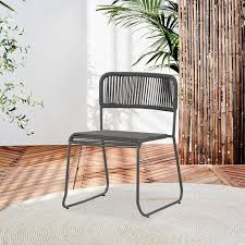 Outdoor Dining Chair Lester Grey Furnwise