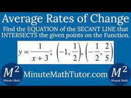 Find The Equation Of The Secant Line Of