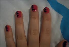 black and pink nail design how to