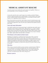 Resume For Medical Assistant Examples