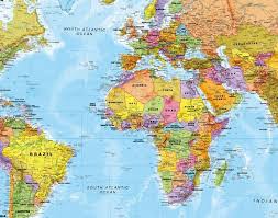 World A4 Political Map Maps Books