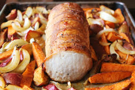 pork roast with sweet potatoes apples