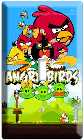 angry birds single light switch cover