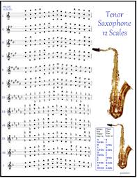 Tenor Saxophone Chart 12 Scales For Sax Improvise In Any