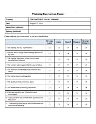 training evaluation form 21 exles