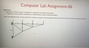 Computer Lab Assignment 06 Objectives