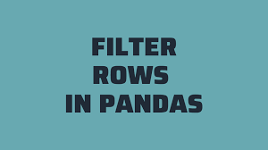 filter pandas dataframes