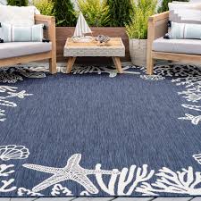 print coastal area rug
