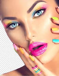 fashion makeup female face closeup