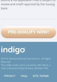 To login, visit the official site at www.indigocard.com. Indigo Platinum Mastercard Review Pre Qualify With No Hard Pull