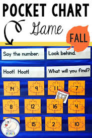 Fall Pocket Chart Game Numbers 1 20 Alphabet Sight Words