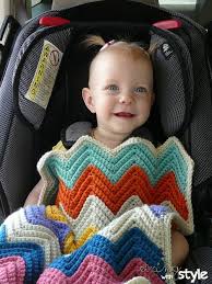 Chevron Baby Blanket For Car Seat