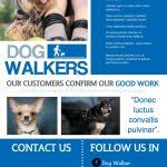 Dog Walking Flyers Templates Dog Walker Walking Business Flyer