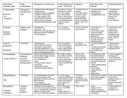Drug Classification Chart World Of Template Format