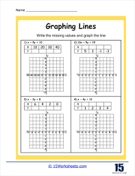 Graphing Lines Worksheets 15