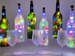 Etched Wine Glasses And Glass Bottles