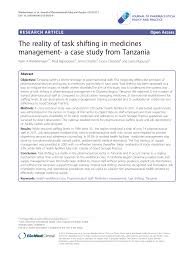 This resource is enhanced by an acrobat pdf file. Pdf The Reality Of Task Shifting In Medicines Management A Case Study From Tanzania