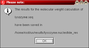 nucleotide sequence molecular weight