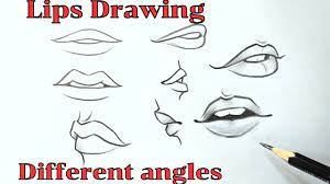 how to draw lips easy at diffe
