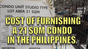 cost of furnishing a 21 sqm condo in
