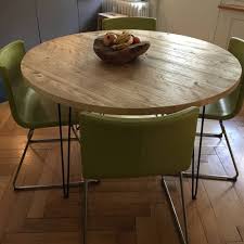 Reclaimed Round Dining Table Industrial