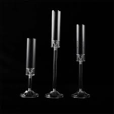 Hurricane Candle Holder Clearc 3 Pieces