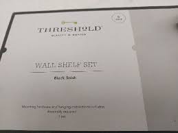 Threshold Wall Shelf Set Black Finish 5