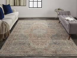 feizy marquette 3778f gray rust rug
