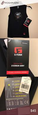 G Form Chest Protector Shirt Nwt Black Sternum Protector