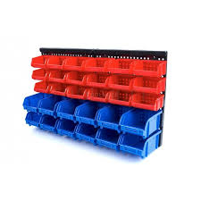 Wall Storage Rack With 30 Bins