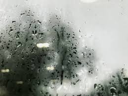 Raindrop Glass Window Rainy Season Rain