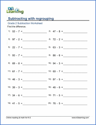 Grade 2 Subtraction Worksheets Free