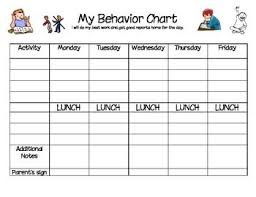 My Behavior Chart Behaviour Chart Individual Behavior