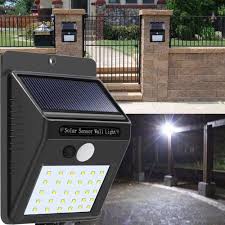 Outdoor Wall Lamps 30 Led Solar Powered