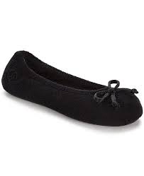 Terry Ballet Flat Slippers With Satin Bow