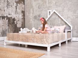 Toddler Bed Frame Wooden House Wood