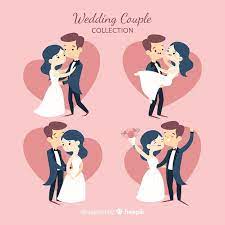 free vector wedding couple collection