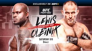 The ultimate fighting championship (ufc) is an american mixed martial arts (mma) promotion company based in las vegas, nevada. Ufc Fight Night On Espn Lewis Vs Oleinik August 8 Exclusively On Espn Espn Press Room U S