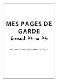 Page De Garde Cahier De Liason 2019 - Pages de garde 2019 2020 - Fichier PDF