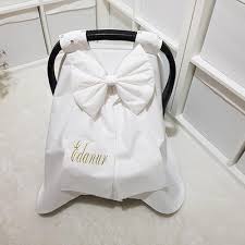 White Baby Car Seat Cover Girl Boy