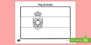 The upper side band is red; Serbia Flag Bunting Teacher Made