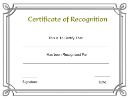 New Certificate Of Recognition Template Www Pantry Magic Com