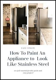 appliance to look like stainless steel