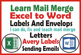 mail merge avery labels letters excel