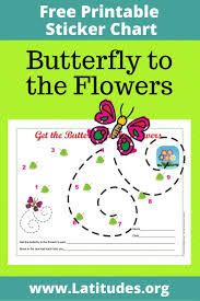 Free Sticker Behavior Chart Butterfly To Flowers