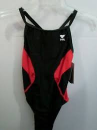 Details About Tyr One Piece Swimsuit Black Red Alliance Splice Diamond Fit Adult Kid Size 26