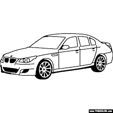 Would you go for yellow or white? Bmw M5 Coloring Page