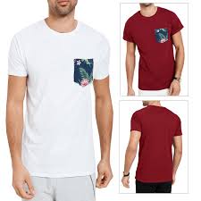 Details About Threadbare Mens Designer Hawaii Tiki Printed Pocket T Shirt Crew Neck Cotton Top